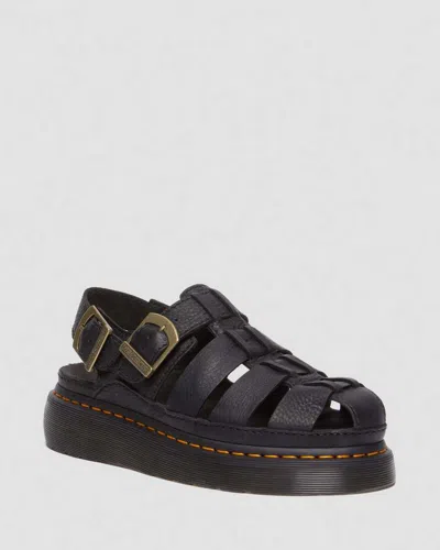 Dr. Martens' Herren Wrenlie Leder Fisherman Sandalen In Schwarz