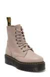 Dr. Martens Jadon Iii Boot Pisa Leather Platforms Boots In Vintage Taupe Pisa