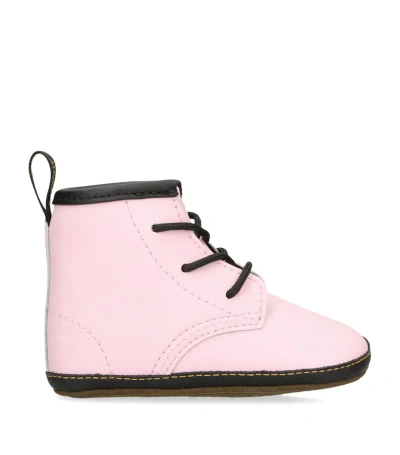 Dr. Martens' Leather 1460 Crib Booties In Pink