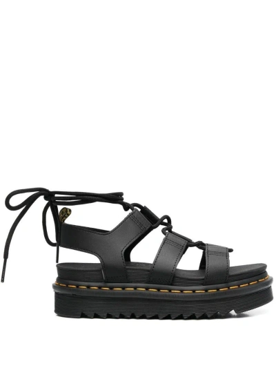 Dr. Martens' Dr. Martens Nartilla Leather Gladiator Sandals In Black