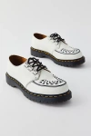 DR. MARTENS' RAMSEY 3-EYE LEATHER CREEPER SHOE IN WHITE, WOMEN'S AT URBAN OUTFITTERS