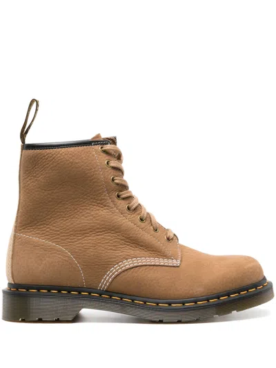 Dr. Martens' 1460 Nubuck Boots In Beige