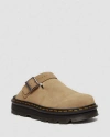 Dr. Martens' Tan Zebzag Suede Platform Slip-on Loafers In Bräunen/braun