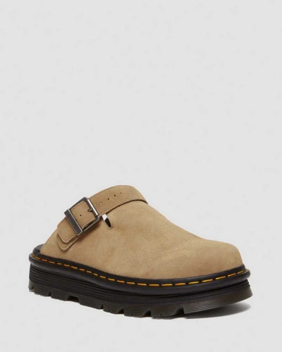 Dr. Martens' Zebzag Suede Casual Singback Platform Mules In Bräunen/braun