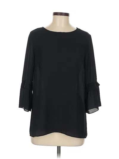 Pre-owned Dr2 3/4 Sleeve Blouse In Black