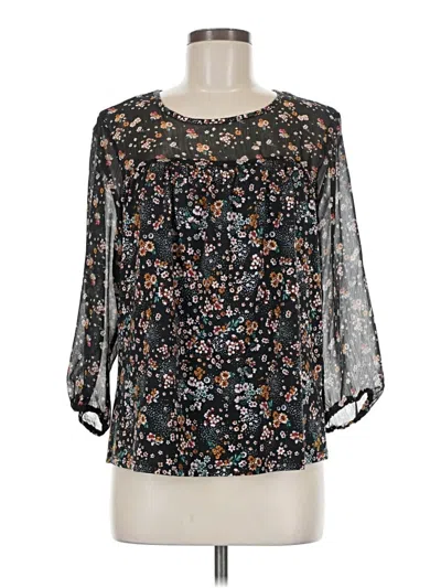 Pre-owned Dr2 3/4 Sleeve Blouse In Black