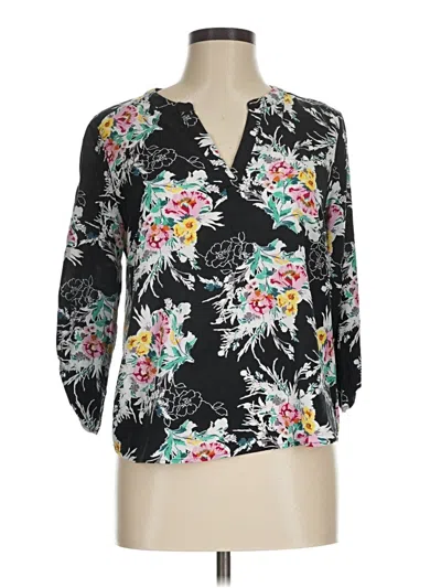 Pre-owned Dr2 3/4 Sleeve Blouse In Black