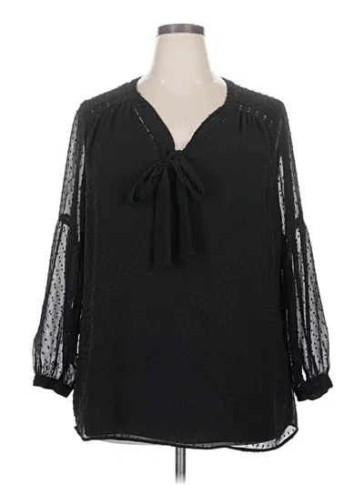 Pre-owned Dr2 3/4 Sleeve Blouse In Black