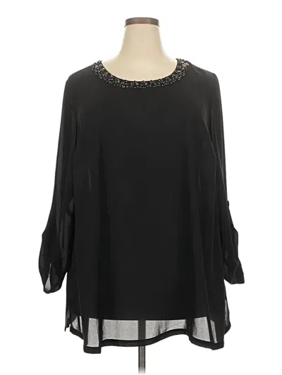 Pre-owned Dr2 3/4 Sleeve Blouse In Black