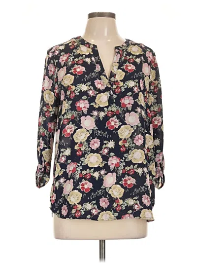 Pre-owned Dr2 3/4 Sleeve Blouse In Black