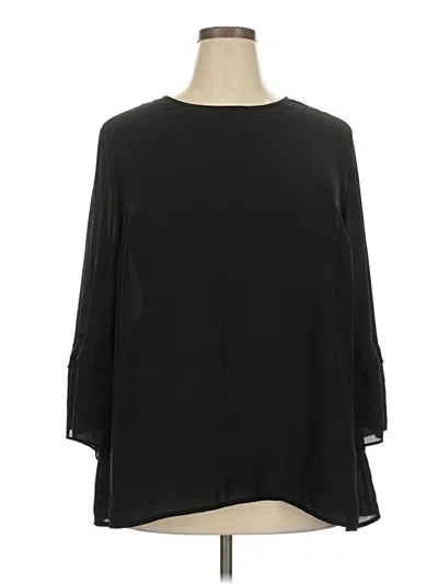 Pre-owned Dr2 3/4 Sleeve Blouse In Black