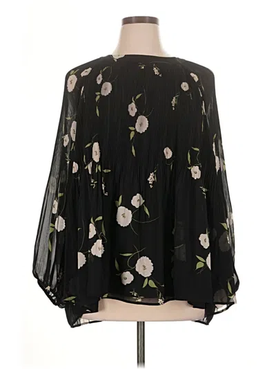 Pre-owned Dr2 3/4 Sleeve Blouse In Black