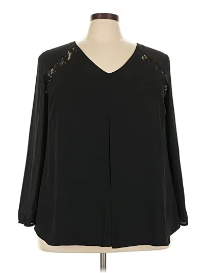 Pre-owned Dr2 3/4 Sleeve Blouse In Black