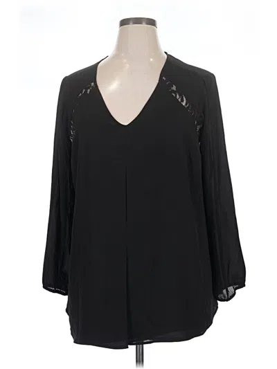 Pre-owned Dr2 3/4 Sleeve Blouse In Black