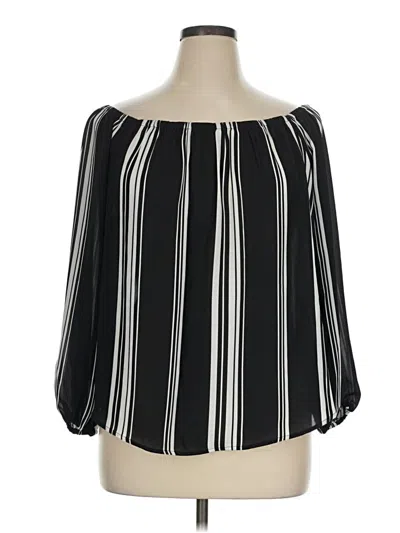 Pre-owned Dr2 3/4 Sleeve Blouse In Black