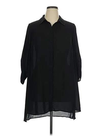 Pre-owned Dr2 3/4 Sleeve Blouse In Black
