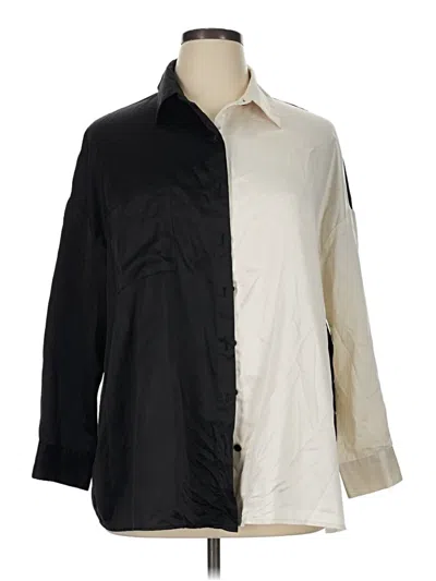 Pre-owned Dr2 3/4 Sleeve Blouse In Black