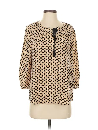 Pre-owned Dr2 3/4 Sleeve Blouse In Gold