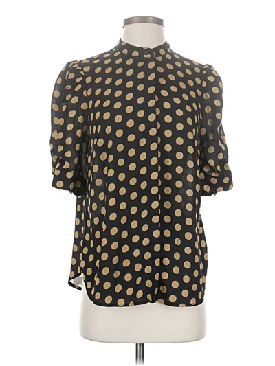 Pre-owned Dr2 3/4 Sleeve Blouse In Gold
