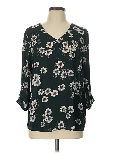 Pre-owned Dr2 3/4 Sleeve Blouse In Green
