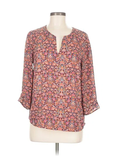 Pre-owned Dr2 3/4 Sleeve Blouse In Orange