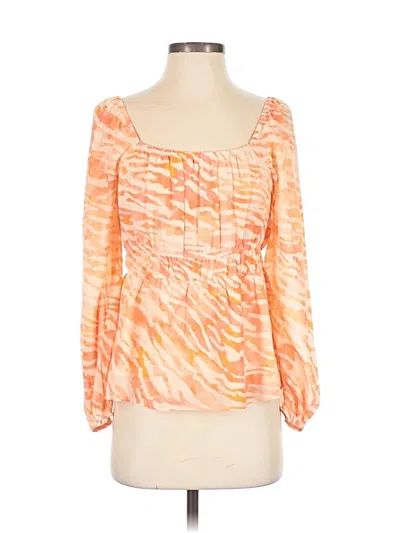 Pre-owned Dr2 3/4 Sleeve Blouse In Orange