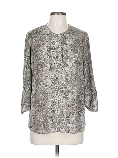 Pre-owned Dr2 3/4 Sleeve Blouse In Silver
