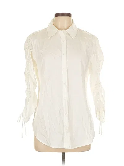 Pre-owned Dr2 3/4 Sleeve Blouse In White