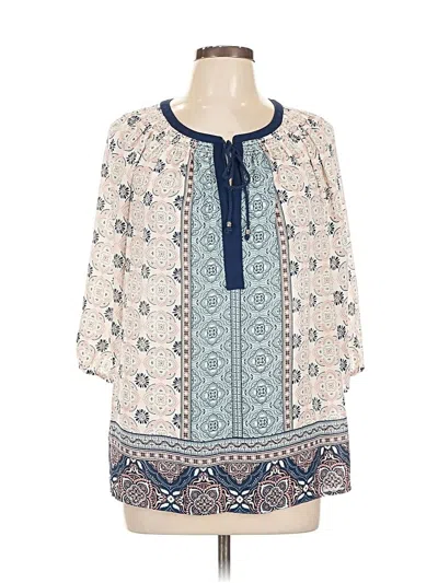 Pre-owned Dr2 3/4 Sleeve Blouse In White