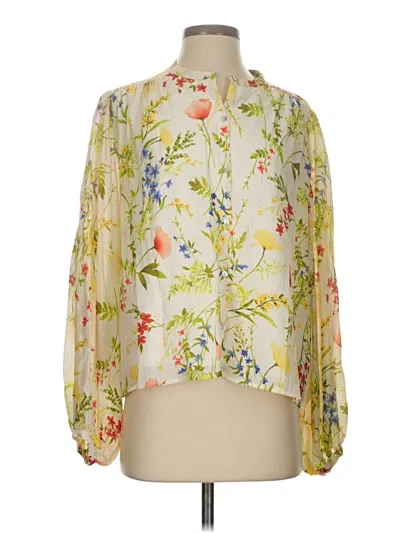 Pre-owned Dr2 3/4 Sleeve Blouse In White