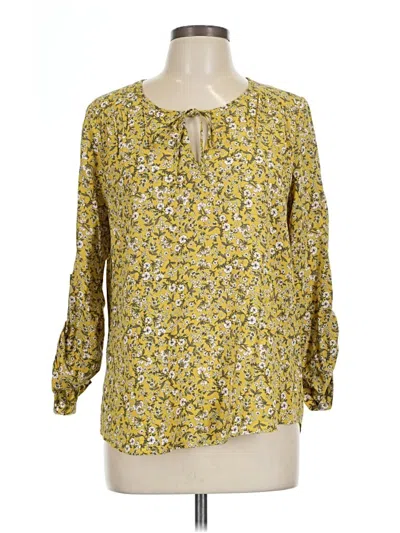 Pre-owned Dr2 3/4 Sleeve Blouse In Yellow