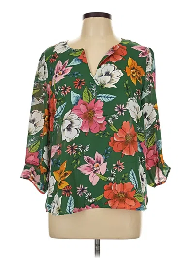 Pre-owned Dr2 3/4 Sleeve T-shirt In Green