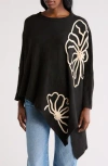 Dr2 By Daniel Rainn Asymmetric Floral Embroidered Top In Multi