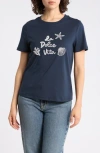 Dr2 By Daniel Rainn Beaded Screen T-shirt In Blue