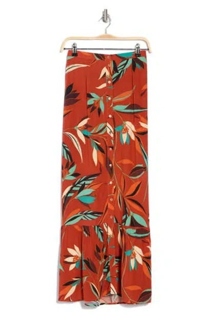 Dr2 By Daniel Rainn Button Front Maxi Skirt