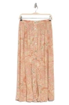 Dr2 By Daniel Rainn Button Front Midi Skirt In Light Camel