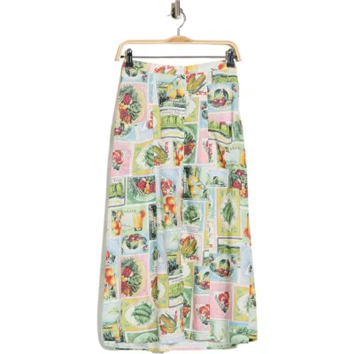 Dr2 By Daniel Rainn Button Front Skirt In Green