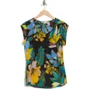 Dr2 By Daniel Rainn Cap Sleeve Top In Black