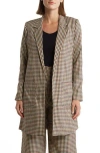 Dr2 By Daniel Rainn Check Topper Coat In Brown