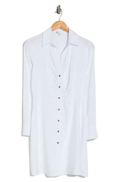 Dr2 By Daniel Rainn Cinch Front Tencel® Lyocell Shirtdress In New White