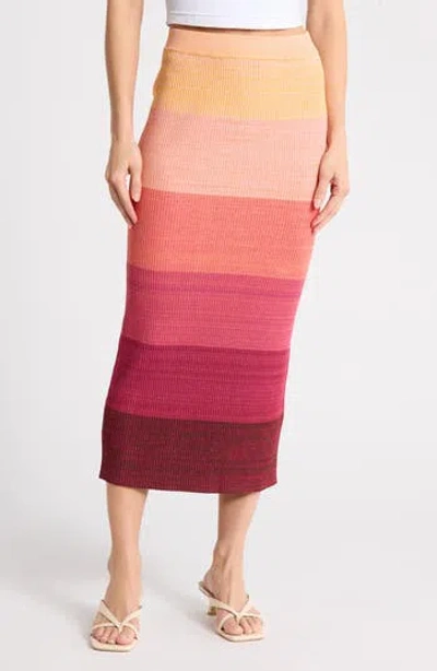 Dr2 By Daniel Rainn Colorblock Sweater Skirt In Animal Print