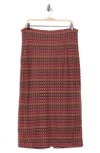 Dr2 By Daniel Rainn Crochet Stripe Midi Skirt In Brown
