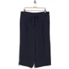 Dr2 By Daniel Rainn Crop Wide Leg Pants In Dark Ink