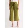 Dr2 By Daniel Rainn Crop Wide Leg Pants In Olive Branch