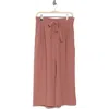 Dr2 By Daniel Rainn Crop Wide Leg Pants In Washed Rouge