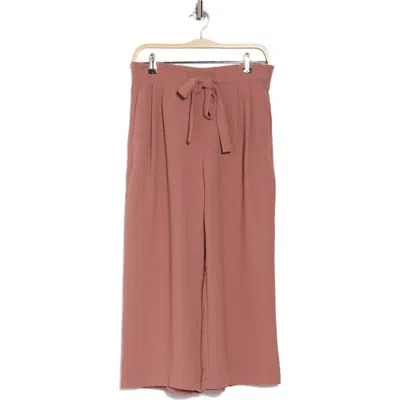 Dr2 By Daniel Rainn Crop Wide Leg Pants In Washed Rouge