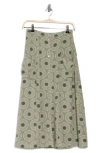 Dr2 By Daniel Rainn Daniel Rainn Floral Midi Skirt In Gray