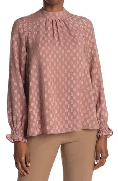 Dr2 By Daniel Rainn Daniel Rainn Long Sleeve Swiss Dot Blouse