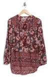 Dr2 By Daniel Rainn Daniel Rainn Long Sleeve Tunic Top In Brown