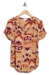 Dr2 By Daniel Rainn Daniel Rainn Pinch Sleeve Blouse In Multi